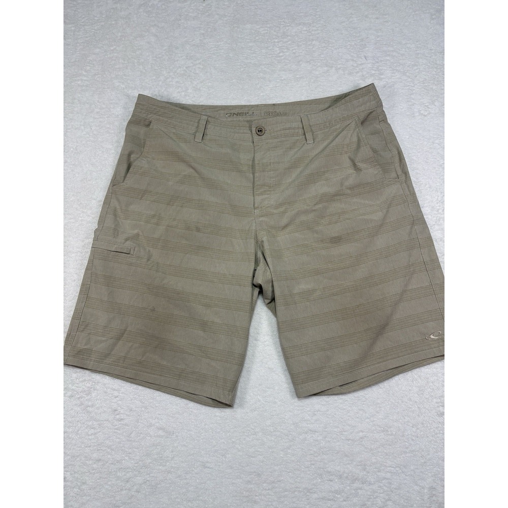 O'Neill Shorts Mens 38 Beige Hybrid Crossover Cargo Stretch Lightweight